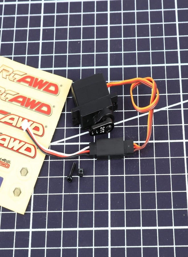 RCAWD 1KG Metal Tooth Servo with 21T Servo Arm for CR18P Rock Van CR18P Trail Hunter CR18P Rock Van EVO CR18P EVO Harvest CR18P EVO Trail Hunter Parts Black - Image 5